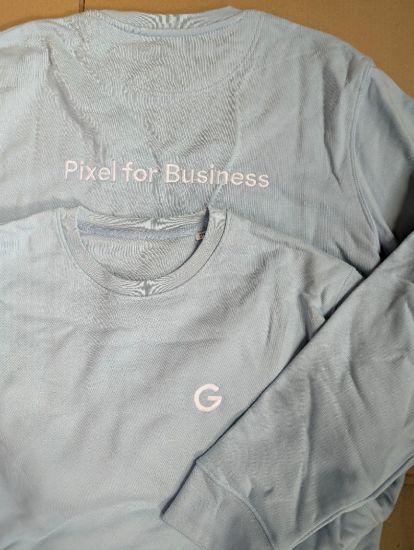 Bild von Google Pixel for Business Sweatshirt-Hoodie hellblau, Gr. XXL