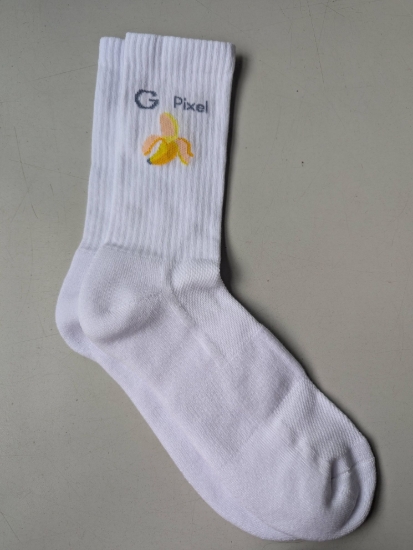 Bild von Google Pixel Sneaker Socken "Banane", weiß Gr. 40-43