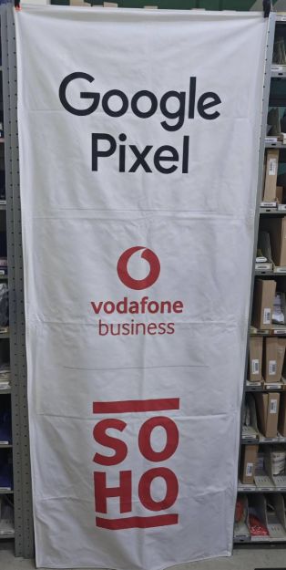 Bild von Bespannung Google Pixel Vodafone SOHO, PIXLIP Stand 1,00 x 2,50m